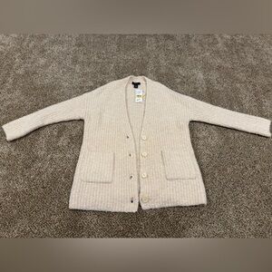 Karen Kane Textured Cream Knit Cardigan